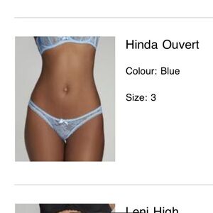 Agent Provocateur Hinda blue lace underwear